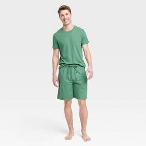 Mens 2pc Goodfellow & Co Green Short Sleeve Pajama Set with Shorts‎ Size XXL